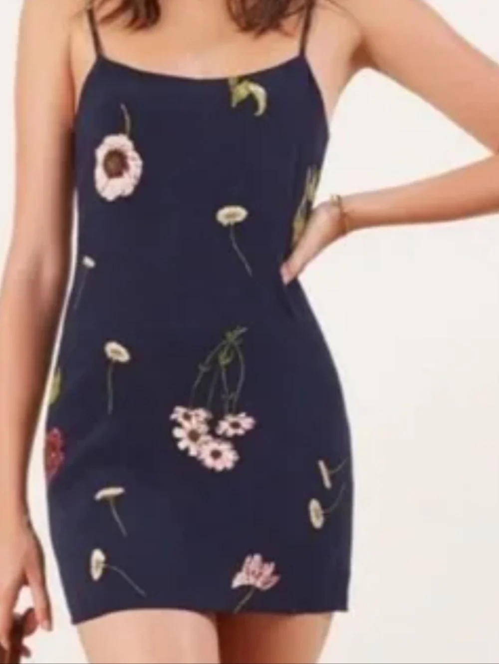 Reformation Navy Slip Mini with Subtle Speckle - Picture 2 of 4